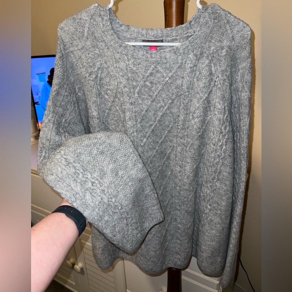 Vince Camuto Heather Gray Knit Pullover